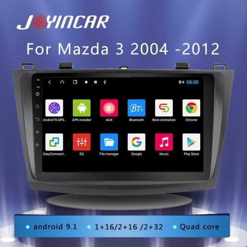 Android 9.1 Car Radio GPS Multimedia Unit Player Double 2Din For Mazda 3 2004 -2012 9 Inch Wifi Bluetooth Radio GPS Quad Core