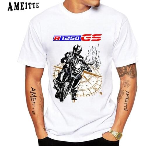 Vintage R1250 GS 2021 Adventure T-Shirt Drive The Classic Motorcycle R 1200 GS Summer Men Short Sleeve Casual Tops Cool Boy Tees