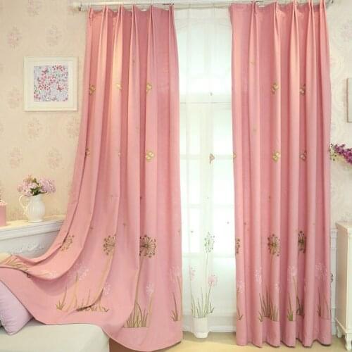 New Fabric, Hollow Embroidery, Big Dandelion Curtains for Living Dining Room Bedroom