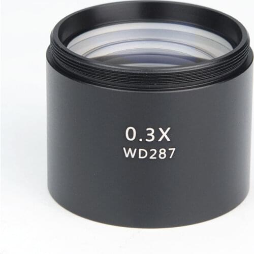 0.3X 0.75X 1.5X Optics Stereo Microscope Barlow Lens M48 Thread Binocular Trinocular Zoom Microscopio Auxiliary Objective Lenses