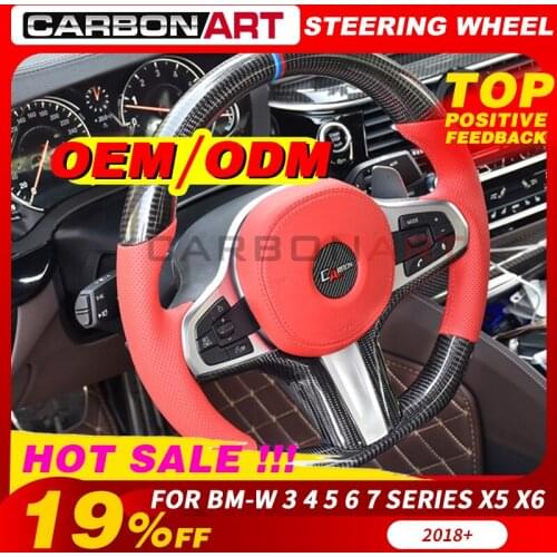 Carbon fiber Steering wheel for bm-w 4 5 6 7 Series X3 X5 carbon fiber interior G05 g20 g30 g12 2018+ auto tuning parts