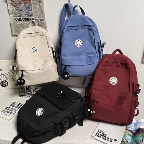 Simple Nylon Women Backpacks Female Travel Double Shoulder Backpack School Bag for Teenagers Girls Boys Preppy College Mochila