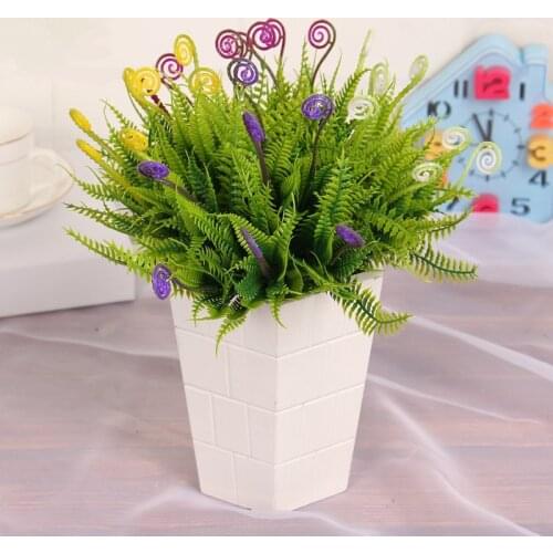Artificial flowers Simulation Fern Green Grass Plant Seahorse flower Living room Gardening Home Wedding Shop Decoration Fern
