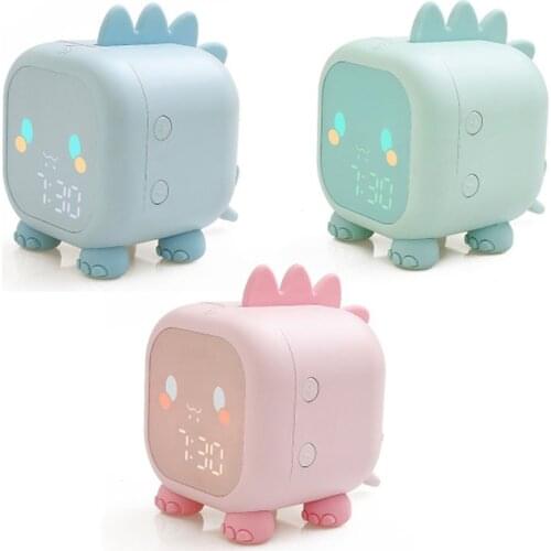 Led Cartoon Alarm clock voice control Digital voice time, heavy desktop Decoration, Smart Timekeeping with temperature display