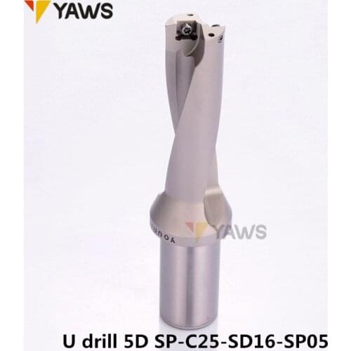 U drill 5D U drill 5D SP-C25-SD15/SD16-SP05 drilling 16MM insert indexable drill use insert SP..05