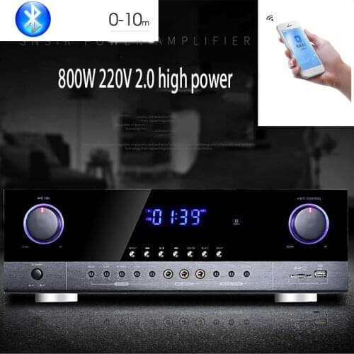 KYYSLB 800W 220V 2.0 High Power 4.0 Bluetooth Amplifier G5-AK390 Professional Stage KTV Karaoke Home Audio Amplifier with SD USB