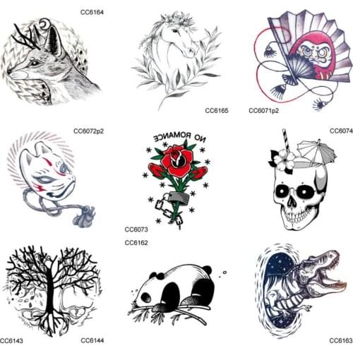Green Waterproof Khan Tattoo Sticker Personality Cute Ink Color Men and Women Tattoo Stickers