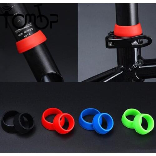 ZK30 1Pc Mountain Road Bicycle Seat Post Dust Cover Silicone Seat Tube Waterproof Sleeve Seatpost Protection Rubber Ring