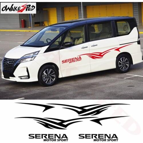 1set Car Door Sticker Body Stripes Decor Decals Auto Sport Styling Vinyl Decal For-Nissan Serena Exterior Accessories