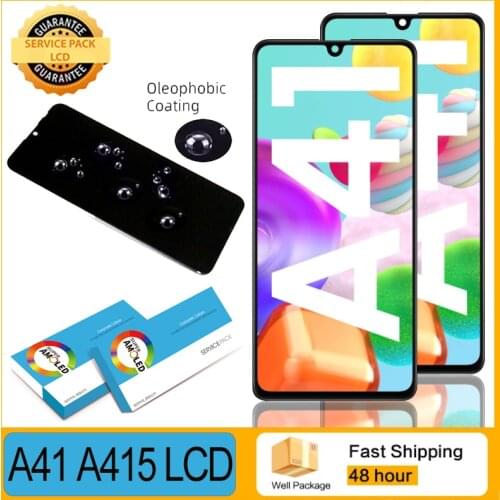 100% Original 6.1" Super AMOLED For Samsung Galaxy A41 SM-A415F A415 LCD Display Touch Screen Digitizer Assembly Repair Parts