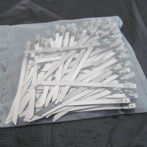 100pcs 4.6X100mm 4" 4 Inches 304 Stainless Steel Cable Zip Ties Exhaust Wrap Coated Locking