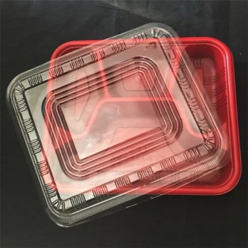 200pcs/lot Disposable Lunch Compartment Boxes Container Food Packing