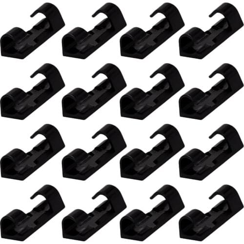 32pcs cable organizer clips cable winder wire cord Management Desktop ABS Wire Manager Cord Holder USB Charging Self-Adhesive