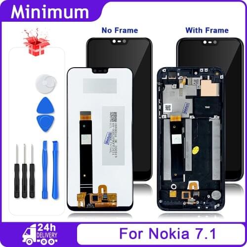5.84" For Nokia 7.1 N7.1 TA-1100 LCD Display Touch Screen Digitizer Assembly For Nokia7.1 TA-1085 TA-1095 TA-1096