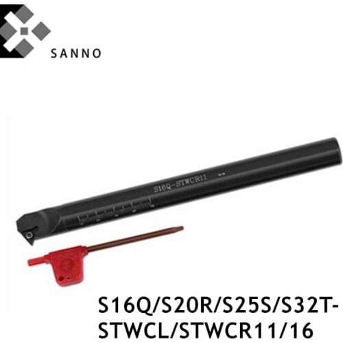 60 Degree cnc internal thread turning tool holder S16Q / S20R / S25S / S32T-STWCL / STWCR11 / 16 triangle boring cutter bar