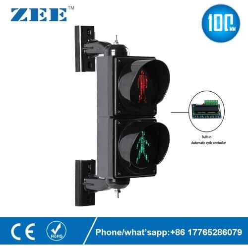 Auto cycle programmable 4" 100mm LED Traffic Light Pedestrian Traffic