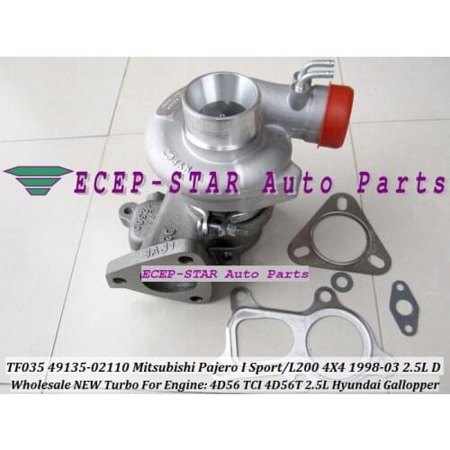 Free Ship TF035 49135-02110 28200-4A200 Turbo Turbocharger For Mitsubishi Pajero Sport L200 4X4 For HYUNDAI Gallopper 4D56 2.5L
