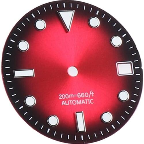 Mod 28.5mm Watch Dial for SKX007 6105 7S26 NH35 Movement 2 Positions replacement Watch Dial