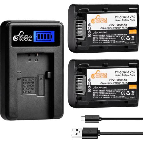 For Sony NP FV50 NP-FV50 Battery + LCD Charger for Sony HDR XR550E XR350E CX550E CX350E CX150E DCR SR68E SX83E SX63E SX43E CX230