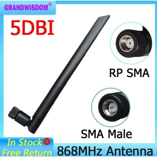868MHz 915MHz Antenna LORA 5dbi SMA Male Connector GSM 915 MHz 868 MHz antena outdoor signal repeater antenne waterproof Lorawan