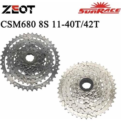 SunRace Cassete 8 Velocidade CSM680 8 Speed 40T 42T Wide Ratio Bicycle Cassette 8S 8V Mountain Cassete Compatible Shimano Sram