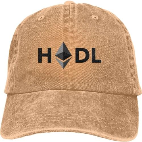 Pure Color Dad Hats HODL ETH Womens Hat Sun Visor Baseball Caps Ethereum Crypto Miners Peaked Cap