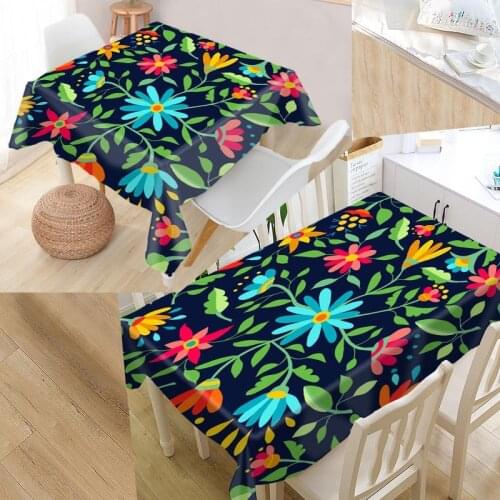 Best Flower Pattern 03 Custom Table Cloth Rectangular Oxford Print Waterproof Oilproof Square Table Cover Party Tablecloth
