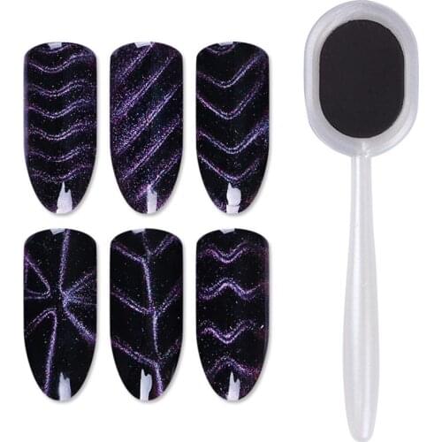 Stripe Wave Leaf Magnet Board DIY UV Cat Eye Nail Gel Polish Manicure Art Tool