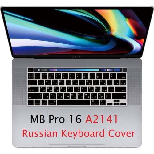 Soft for Macbook Pro 16 2019 A2141 Russian EU US Keyboard Cover Silicon For Macbook Pro 16 A2141 Russian Keyboard Protector Skin