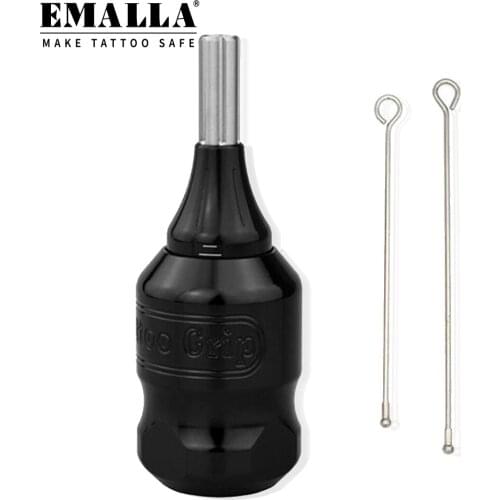 EMALLA 32MM Tattoo Grip Aluminum Tattoo Cartridge Grip Adjustable Tattoo Hand Tube For Cartridge Machine Needles Tattoo Supplies