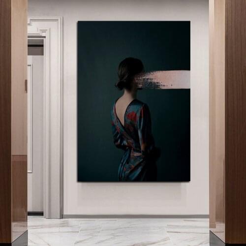 Modern Nordic Sexy Girl Portrait Poster and Print Canvas Painting Abstract Interior Wall Picture for Living Room Home Decoration