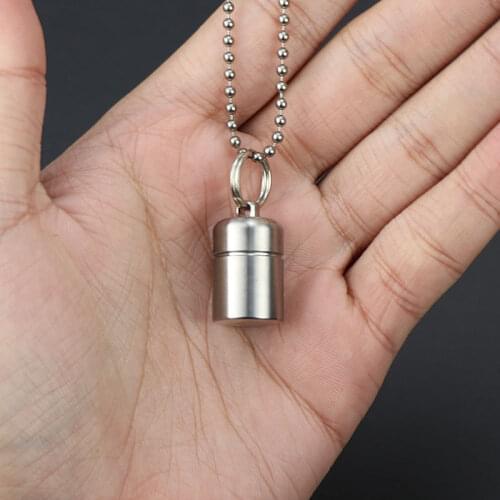 Titanium Alloy Mini Portable Waterproof Containers Storage Box Sealed Moisture-proof Creative Dustproof Small Pill Box