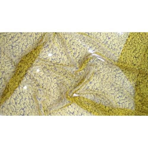 Telas Free fashion felt 8mm beautiful Golden flowers print 100% mulberry silk chiffon fabric for dress shirt clothes scarf tissu