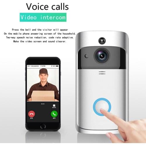 Higestone HD Wiireles Smart Video Doorbell Camera Two Way Audio Mobile APP Remote Control iOS Android Battery Home Security WIFI