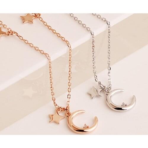 Silver Real 925 Necklaces Women Chains Vintage Jewelry Pendants Undefined Fashion Luxury Goth Sterling Flowers Moon Zircon Star