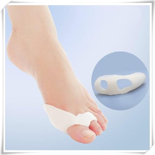 2pcs/pair Silicone Gel Foot Toe Separator Hallux Valgus Protector Bunion Adjuster Bicyclic Thumb Orthopedic Braces Correct #988