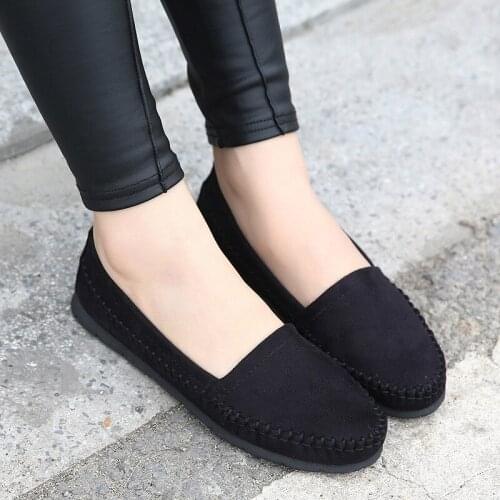 2021 Summer Shoes Shallow Mouth Set Of Flat Shoes WomenS Bean Shoes WomenS Single Shoe