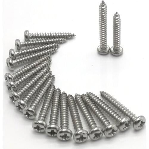 50pcs 100PCS M1 m1.2 m1.4 m1.7 m2 m3 GB845 stainless steel electronic screw cross phillips round pan head self tapping screw