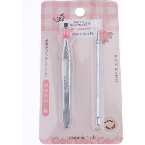 6Pcs Portable Eyebrow Shaping Clip Flat Tips Remover Spots Removal Set Kit