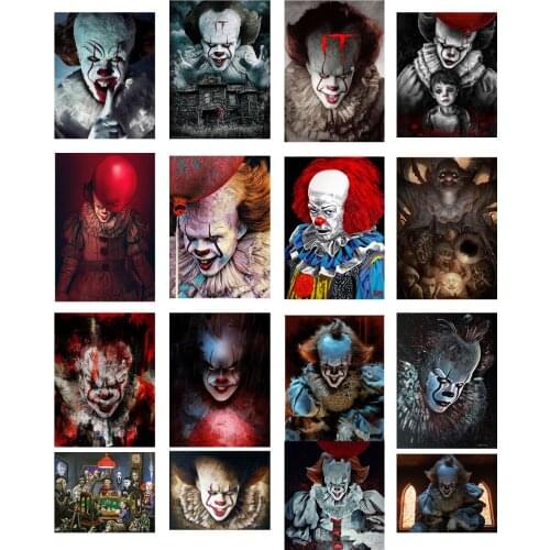 5D DIY Diamond Painting Horror clown zombie Embroidery Full Square Diamond Cross Stitch Rhinestone Mosaic Painting Decor Gift