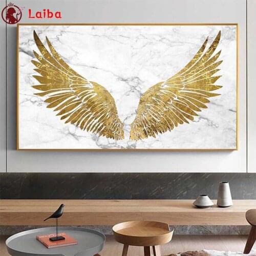DIY Diamond Painting Hot selling home art Golden wings Full Square Diamond Embroidery Cross Stitch sets Mosaic Handmade Gift
