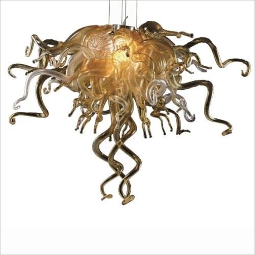 Free Shipping AC LED Elegant Style Home Lighting Hand Blown Glass Chandelier Murano Glass Ceiling Lights Designer