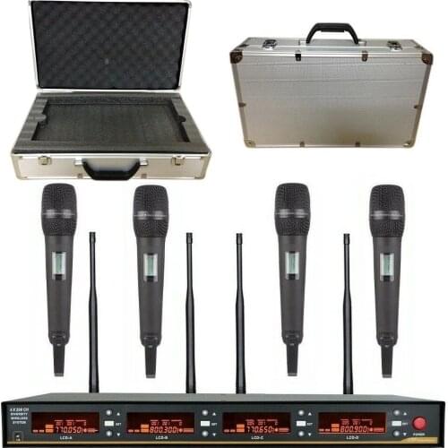 Bolymic Wireless Microphone Mic 400 Channels Dual Wireless System For black handheld microphone
