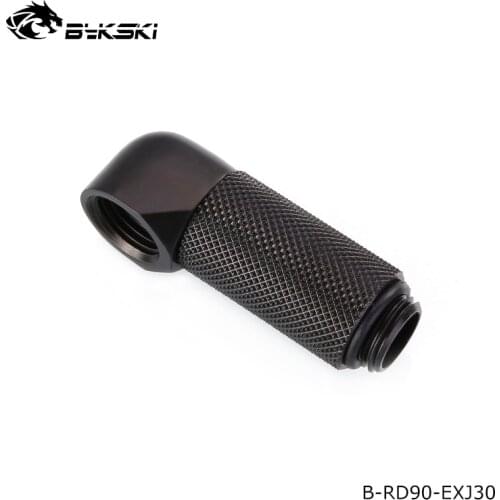 Bykski 90 Degree Rotate Elbow Water Cooling Fittings ,30mmm Connector ,Silver,Black, drop shipping,G1/4 ",B-RD90-EXJ30