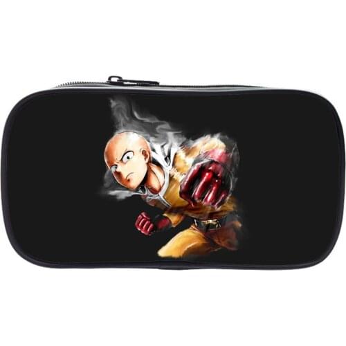 One Punch Man Pencil Case Large Capacity Student Creative Pen Case Anime Saitama Makeup Bag Boys Girls Stationery Storage Bags