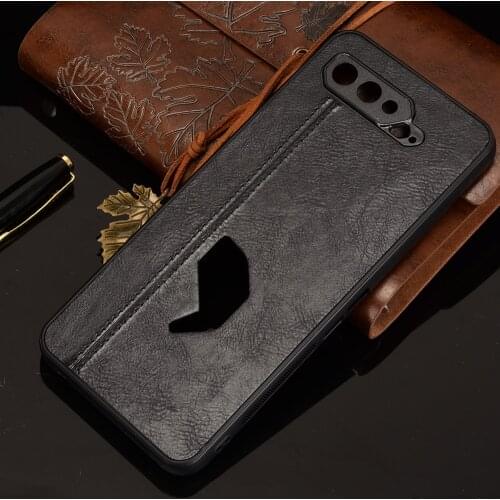 Case For Rog Phone 5 Luxury PU Leather Texture PU Leather Back Hard Plastic Cover For Asus Rog Phone 5 I005DA I005DB ZS673KS