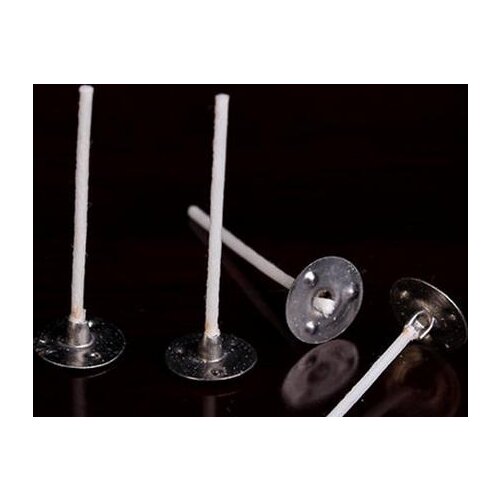 Hot 100pcs /pack 100mm Candle Wicks Pre Waxed PreTabbed With Sustainers Cotton Coreless Candles Wick Home Decor House Tool Tools