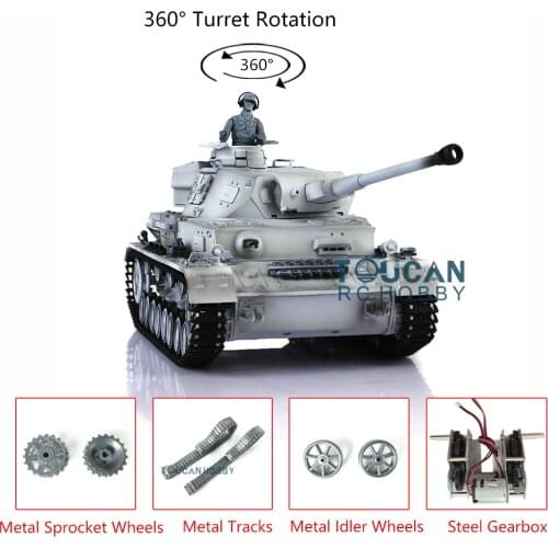 Heng Long 1/16 Scale TK7.0 Upgraded Panzer IV F2 RTR RC Tank 3859 W/ 360° Turret TH17399