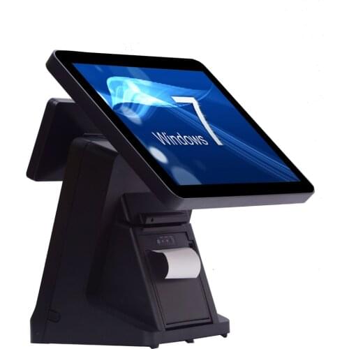 Hot selling pos point of sale system 15'' Capacitive Touch Screen Display Lcd Panel Pos System With Customer Display