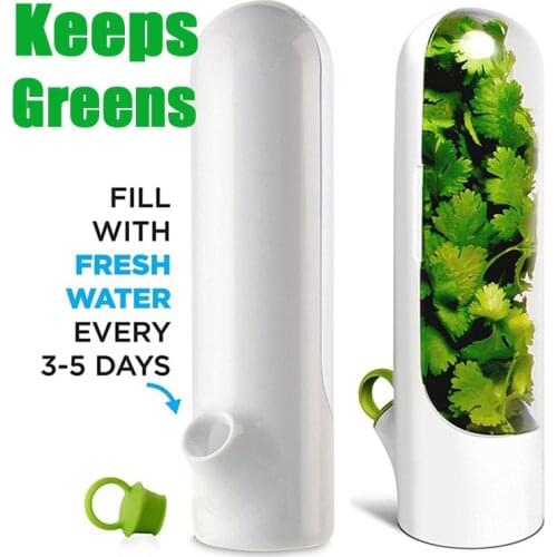 Premium Herb Saver Home Kitchen Organization Herb Storage Container Herb Keeper Keeps Greens Fresh Cup Fresh-keeping Lids